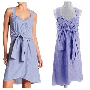 10 Crosby Derek Lam Stripped Blouse Dress Size 8